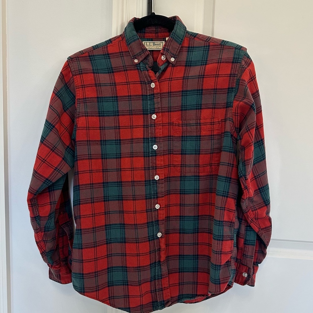 L.L. Bean Vintage ~1995 flannel plaid shirt